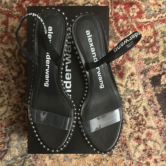 Alexander Wang Shoes - Alexander Wang Black Studded Sandals Flat Sole